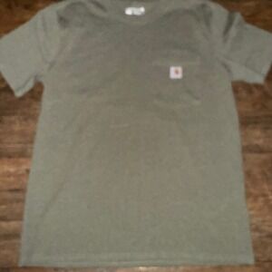 Carhartt K87-W Loose Fit Cotton Polyester Pocket T-Shirt 12-14 Green
